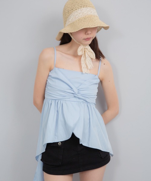 HOSHIページ　ハンドメイド　ニット　キャミソール　ボリュームフリル HOSHIページ ハンドメイド ニット キャミソール ボリュームフリル