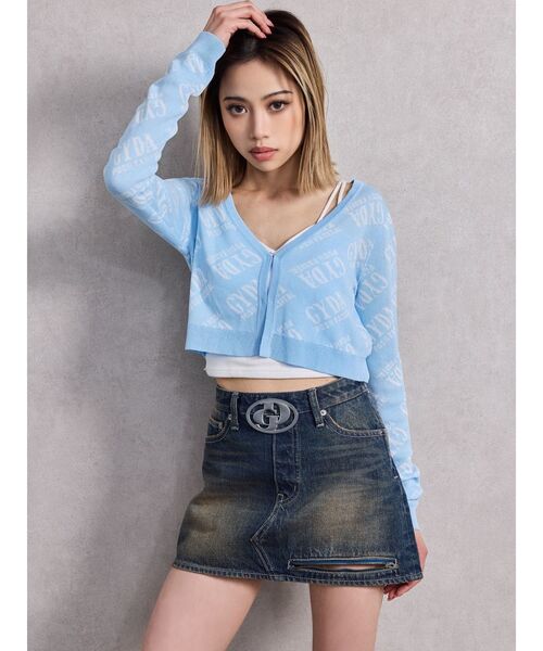 GYDA（ジェイダ）の「GYDA POSH FADITAL ニットカーディガン（カーディガン/ボレロ・レディース・オフホワイト/ブラック/スカイブルー・FREE）」の20枚目の写真