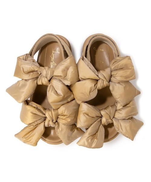 Launa lea（ラウナレア）の「ダブルリボン厚底サンダル(S152)（サンダル・レディース・ベージュ/アイボリー/ブラック・L/S/LL/M）」の16枚目の写真