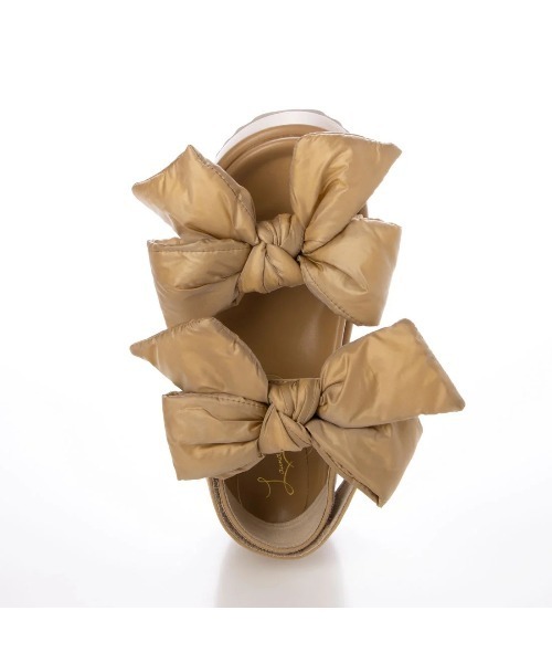 Launa lea（ラウナレア）の「ダブルリボン厚底サンダル(S152)（サンダル・レディース・ベージュ/アイボリー/ブラック・L/S/LL/M）」の9枚目の写真