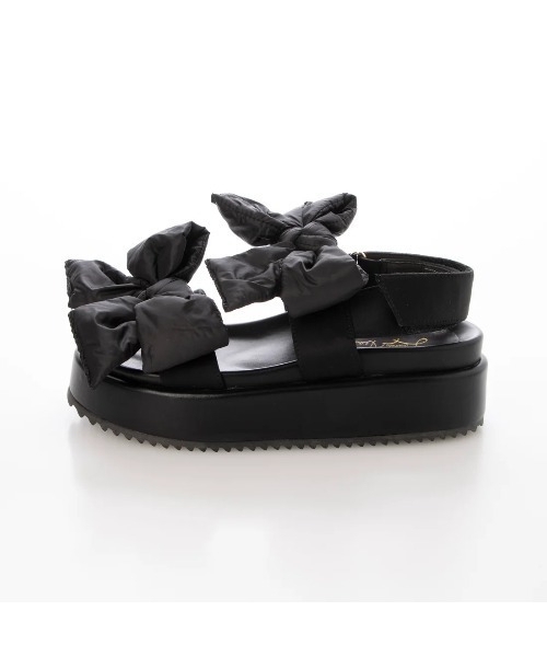 Launa lea（ラウナレア）の「ダブルリボン厚底サンダル(S152)（サンダル・レディース・ベージュ/アイボリー/ブラック・L/S/LL/M）」の19枚目の写真