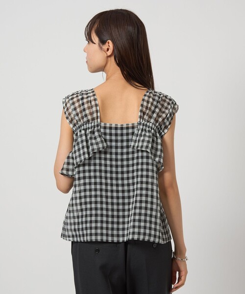 EMMEL REFINES（エメルリファインズ）の「＜EMMEL REFINES＞EM ギンガムチェック 2WAY ブラウス（シャツ/ブラウス・レディース・オフホワイト/ライトブルー・FREE）」の13枚目の写真