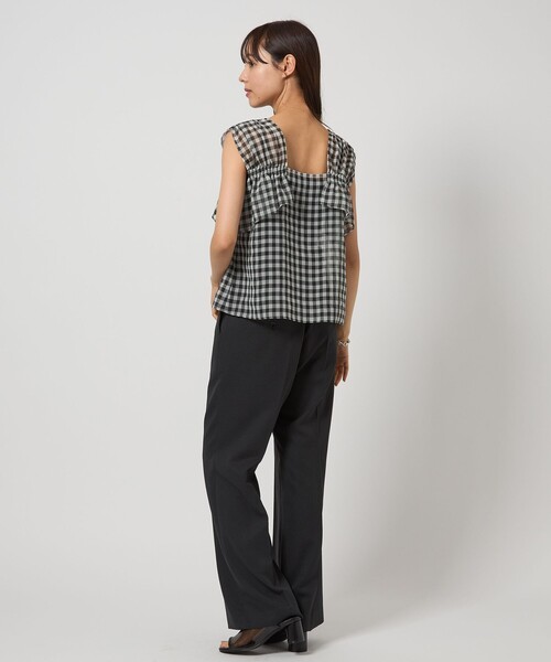 EMMEL REFINES（エメルリファインズ）の「＜EMMEL REFINES＞EM ギンガムチェック 2WAY ブラウス（シャツ/ブラウス・レディース・オフホワイト/ライトブルー・FREE）」の16枚目の写真