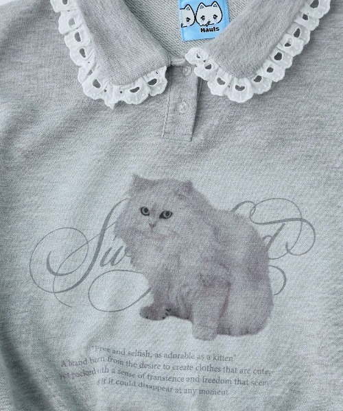 セール】ねこらぶ襟つきレースSWT（スウェット）｜Hauls