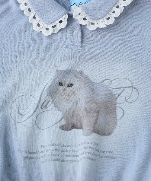 ねこらぶ襟つきレースSWT（スウェット）｜Hauls（ハウルズ）の