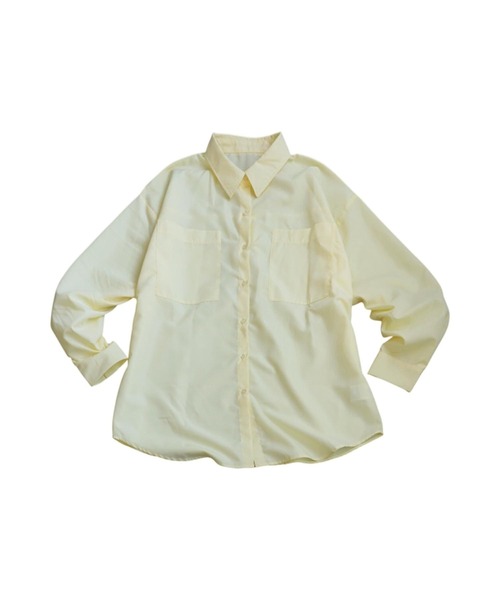 antiqua(アンティカ)の「オーバーサイズシャツ(シャツ/ブラウス・レディース・ピンク/イエロー/ホワイト・ONESIZE)」の18枚目の写真