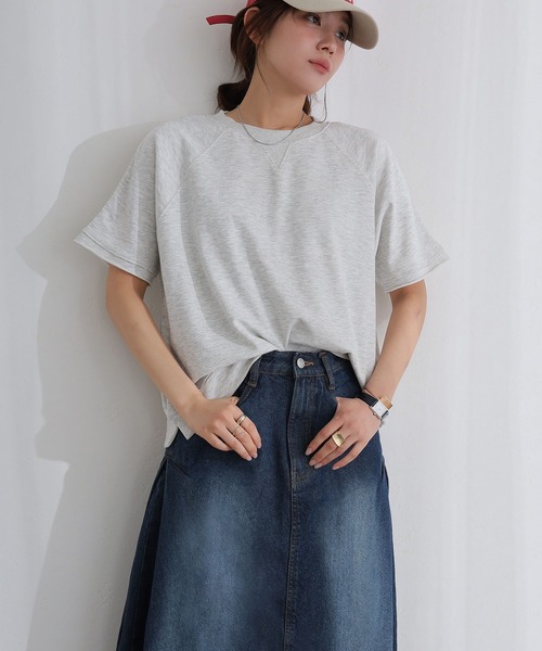 ElegChic(エレグシック)の「コットンサイド タック デニム スカート (デニムスカート・レディース・ブルー/ネイビー系/ネイビー・XL/L/4L/XXL/M)」の8枚目の写真