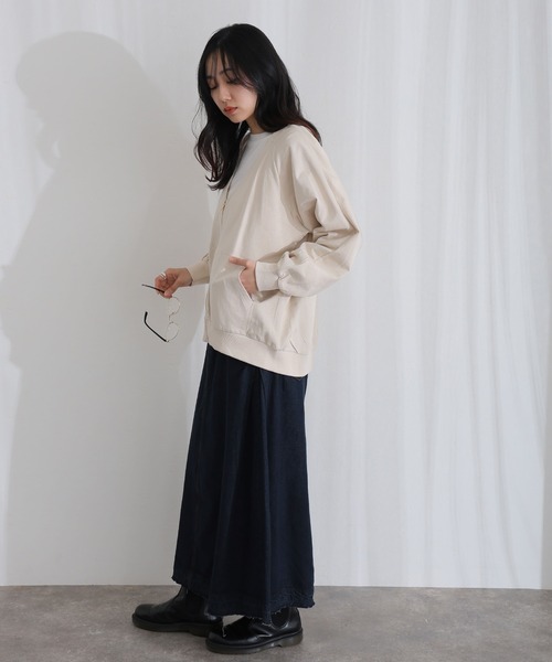 ElegChic(エレグシック)の「コットンサイド タック デニム スカート (デニムスカート・レディース・ブルー/ネイビー系/ネイビー・XL/L/4L/XXL/M)」の20枚目の写真