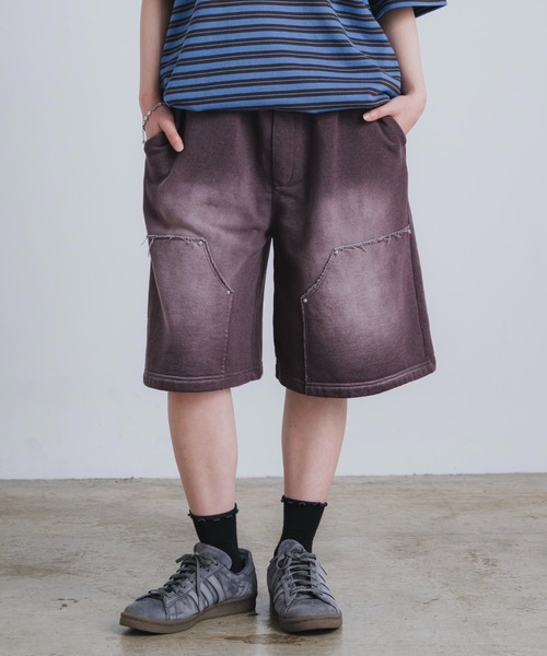 Remember.(リメンバー)の「【ヴィンテージライクスウェットハーフパンツ】(その他パンツ・メンズ・グレー/ブラウン/ブラック・LARGE/MEDIUM)」の1枚目の写真