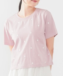 Honeys | 【ＵＶカット】モチーフ刺繍Ｔシャツ(Tシャツ/カットソー)