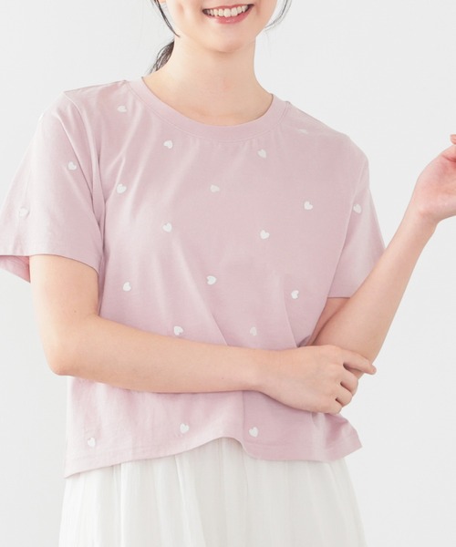 Honeys(ハニーズ)の「【UVカット】モチーフ刺繍Tシャツ(Tシャツ/カットソー・レディース・ホワイト系その他/ネイビー/ホワイト系その他3/ホワイト系その他2/ピンク・L/S/LL/M)」の17枚目の写真