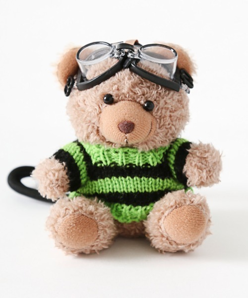 crossi（クロッシー）の「パイロットテディベアぬいぐるみチャーム（チャーム・レディース・ベージュ/ベージュ系その他3/ベージュ系その他2・FREE）」の2枚目の写真