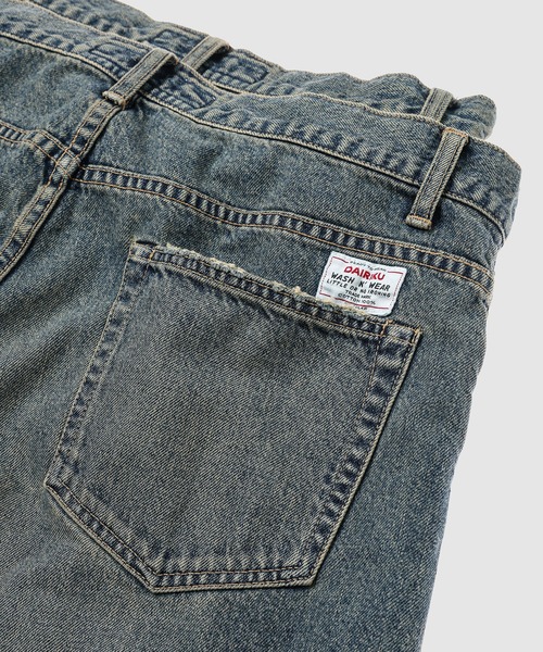 DAIRIKU（ダイリク）の「Docking Wide＆Straight Denim Pants（デニムパンツ・メンズ・ブラック/インディゴブルー・29(M)）」の7枚目の写真