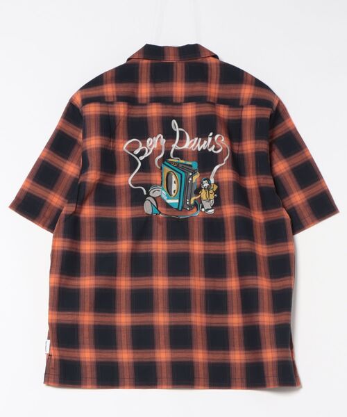 BEN DAVIS（ベンデイビス）の「【BENDAVIS別注】j.n.r.d/オンブレーチェックシャツ（シャツ/ブラウス・メンズ・ブルー/ブラック/オレンジ・M/LL/L）」の6枚目の写真