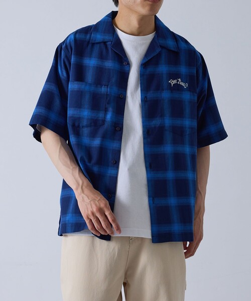 BEN DAVIS（ベンデイビス）の「【BENDAVIS別注】j.n.r.d/オンブレーチェックシャツ（シャツ/ブラウス・メンズ・ブルー/ブラック/オレンジ・M/LL/L）」の9枚目の写真