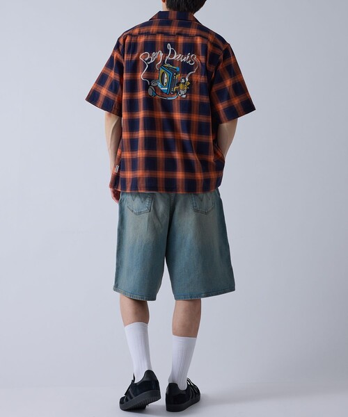 BEN DAVIS（ベンデイビス）の「【BENDAVIS別注】j.n.r.d/オンブレーチェックシャツ（シャツ/ブラウス・メンズ・ブルー/ブラック/オレンジ・M/LL/L）」の16枚目の写真