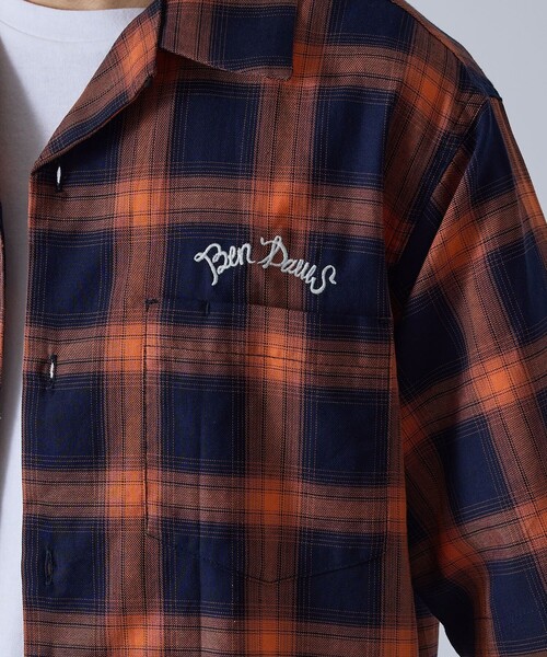 BEN DAVIS（ベンデイビス）の「【BENDAVIS別注】j.n.r.d/オンブレーチェックシャツ（シャツ/ブラウス・メンズ・ブルー/ブラック/オレンジ・M/LL/L）」の18枚目の写真
