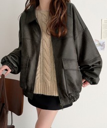 Java（ジャバ）の「《JaVaジャバコラボ》ちょっと背伸びなストリートMIX。ヴィンテージスウェード風ダブルジップブルゾン（ブルゾン）」