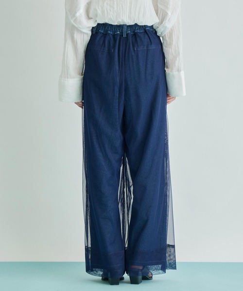 Settimissimo（セッティミッシモ）の「チュールカバードデニムワイドパンツ（デニムパンツ・レディース・ブラック/ブルー・FREE）」の19枚目の写真