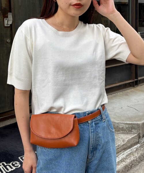 CIAOPANIC TYPY（チャオパニックティピー）の「【ひんやりニット】コンパクトドライタッチクルーニット（ニット/セーター・レディース・ブラック/サックスブルー/オフホワイト/ピンク/レッド/ネイビー/イエロー/ベージュ・ONE SIZE）」の10枚目の写真