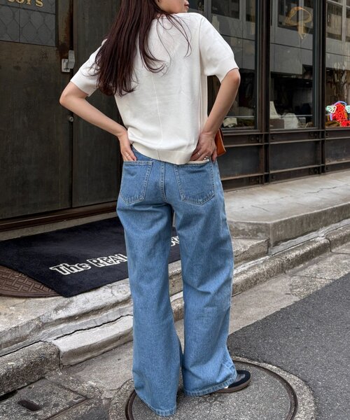 CIAOPANIC TYPY（チャオパニックティピー）の「【ひんやりニット】コンパクトドライタッチクルーニット（ニット/セーター・レディース・ブラック/サックスブルー/オフホワイト/ピンク/レッド/ネイビー/イエロー/ベージュ・ONE SIZE）」の12枚目の写真