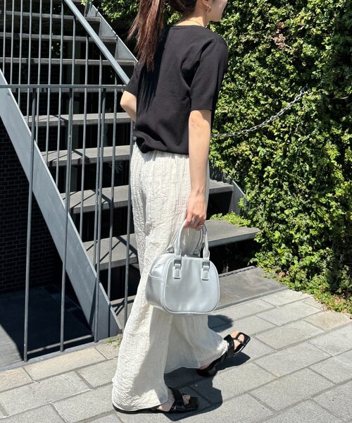 CIAOPANIC TYPY（チャオパニックティピー）の「【ひんやりニット】コンパクトドライタッチクルーニット（ニット/セーター・レディース・ブラック/サックスブルー/オフホワイト/ピンク/レッド/ネイビー/イエロー/ベージュ・ONE SIZE）」の18枚目の写真