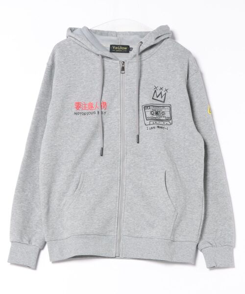 JUGLANS(ユグランス)の「【Y.e(J)ow】 NOTORIOUS ZIP パーカー(パーカー・メンズ・ブラック/グレー/ホワイト・L/M)」の3枚目の写真