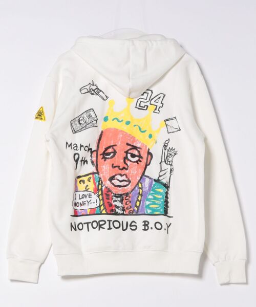 JUGLANS(ユグランス)の「【Y.e(J)ow】 NOTORIOUS ZIP パーカー(パーカー・メンズ・ブラック/グレー/ホワイト・L/M)」の4枚目の写真