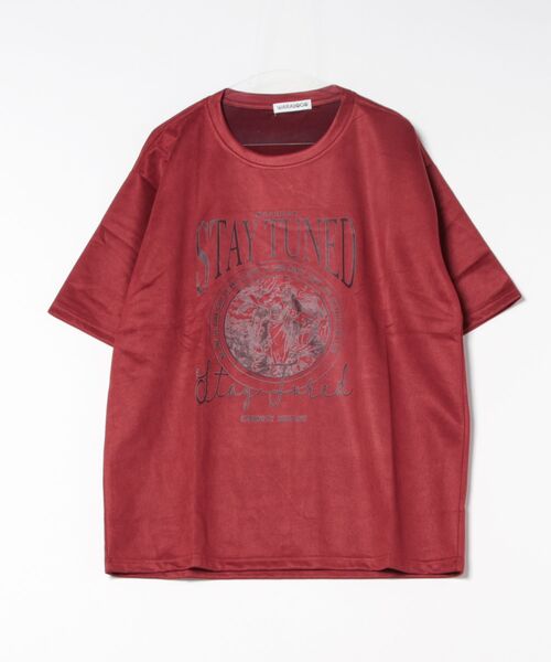 WARAIJOGO(ワライジョウゴ)の「【WARAIJOGO】ベロアタッチオーバーサイズプリントTシャツ(NEZ)(Tシャツ/カットソー・レディース・グレー/ブラック/ブラウン/グリーン/レッド/パープル・FREE)」の8枚目の写真