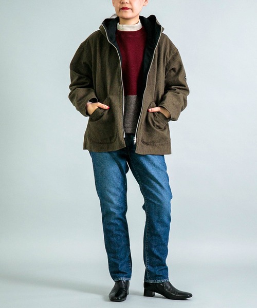 OMNIGOD（オムニゴッド）の「[OMNIGOD womens / オムニゴッド] ウーレンクォーター クルーネックセーター（ニット/セーター・レディース・ボルドー/ブラック・0）」の6枚目の写真