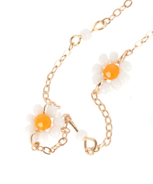 anap mimpi(アナップミンピ)の「4set ビーズ フラワー モチーフ ネックレス セット(ネックレス・レディース・ホワイト・FREE)」の8枚目の写真