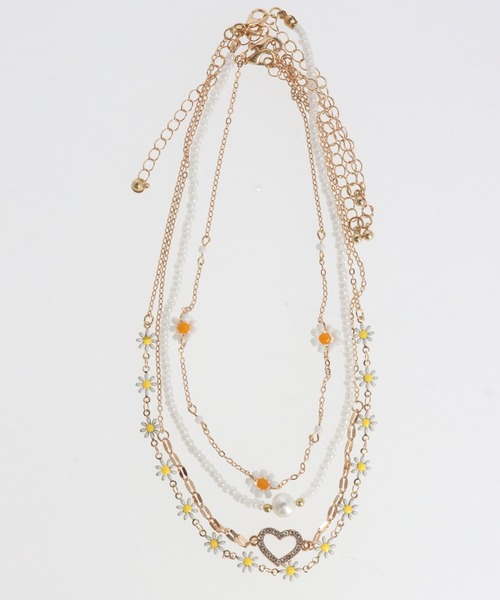 anap mimpi(アナップミンピ)の「4set ビーズ フラワー モチーフ ネックレス セット(ネックレス・レディース・ホワイト・FREE)」の13枚目の写真