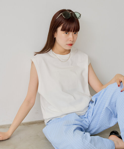 完売品✨美品 22SS Theory スリーブレス クルーネック シェルトップス SUMMER WASHABLES | WOMEN（レディース）｜Theory 公式通販サイト