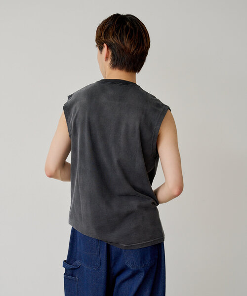 WHIMSIC(ウィムジック)の「*【WHIMSIC/2サイズ展開】サンフェードスリーブレスTシャツ(タンクトップ・メンズ・ホワイト/チャコールグレー/ブルー・1/2)」の11枚目の写真