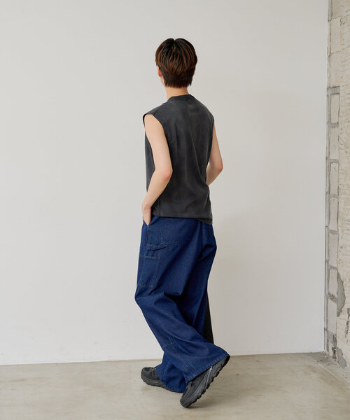 WHIMSIC(ウィムジック)の「*【WHIMSIC/2サイズ展開】サンフェードスリーブレスTシャツ(タンクトップ・メンズ・ホワイト/チャコールグレー/ブルー・1/2)」の14枚目の写真