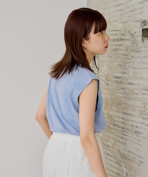 WHIMSIC(ウィムジック)の「*【WHIMSIC/2サイズ展開】サンフェードスリーブレスTシャツ(タンクトップ・メンズ・ホワイト/チャコールグレー/ブルー・1/2)」の18枚目の写真