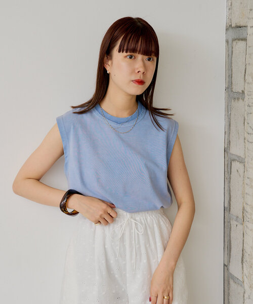 WHIMSIC(ウィムジック)の「*【WHIMSIC/2サイズ展開】サンフェードスリーブレスTシャツ(タンクトップ・メンズ・ホワイト/チャコールグレー/ブルー・1/2)」の20枚目の写真