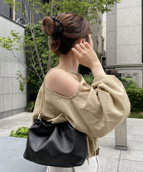 gemeil 2way キャザーチェーンバッグ (PT-233) キャメル gemeil｜2wayギャザーチェーンバッグ(PT-233) | Rakuten Fashion(楽天