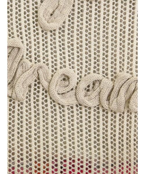 Samansa Mos2(サマンサ モスモス)の「テープロゴ刺繍ニットプルオーバー(ニット/セーター・レディース・ベージュ/キナリ/チャコールグレー/イエロー・F)」の18枚目の写真