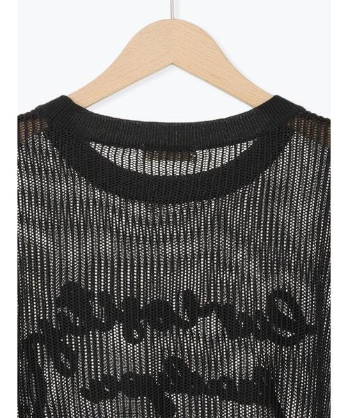 Samansa Mos2(サマンサ モスモス)の「テープロゴ刺繍ニットプルオーバー(ニット/セーター・レディース・ベージュ/キナリ/チャコールグレー/イエロー・F)」の6枚目の写真