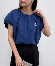 fredy - fredy emue フレディエミュ リネンスキッパーフリル袖ブラウス ネイビー 995944906.jpg?1597869137