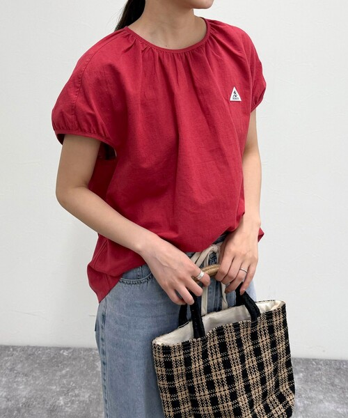 fredy emue(フレディエミュ)の「【GEVACO/ゲバコ】リネンフレンチスリーブブラウス(シャツ/ブラウス・レディース・レッド/ネイビー/オフホワイト/ブラック系その他・38)」の4枚目の写真