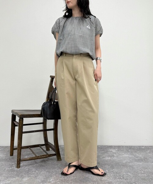 fredy emue(フレディエミュ)の「【GEVACO/ゲバコ】リネンフレンチスリーブブラウス(シャツ/ブラウス・レディース・レッド/ネイビー/オフホワイト/ブラック系その他・38)」の5枚目の写真