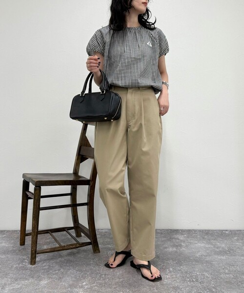 fredy emue(フレディエミュ)の「【GEVACO/ゲバコ】リネンフレンチスリーブブラウス(シャツ/ブラウス・レディース・レッド/ネイビー/オフホワイト/ブラック系その他・38)」の6枚目の写真