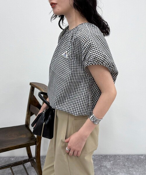 fredy emue(フレディエミュ)の「【GEVACO/ゲバコ】リネンフレンチスリーブブラウス(シャツ/ブラウス・レディース・レッド/ネイビー/オフホワイト/ブラック系その他・38)」の10枚目の写真