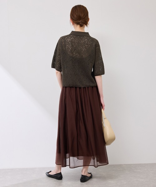 ROPE' PICNIC（ロペピクニック）の「レース襟付きカーディガン（カーディガン/ボレロ・レディース・グレー/ダークブラウン/キナリ・38）」の18枚目の写真