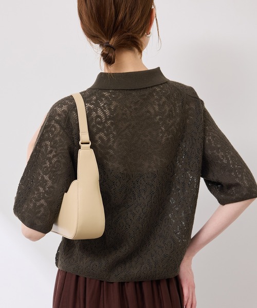 ROPE' PICNIC（ロペピクニック）の「レース襟付きカーディガン（カーディガン/ボレロ・レディース・グレー/ダークブラウン/キナリ・38）」の21枚目の写真