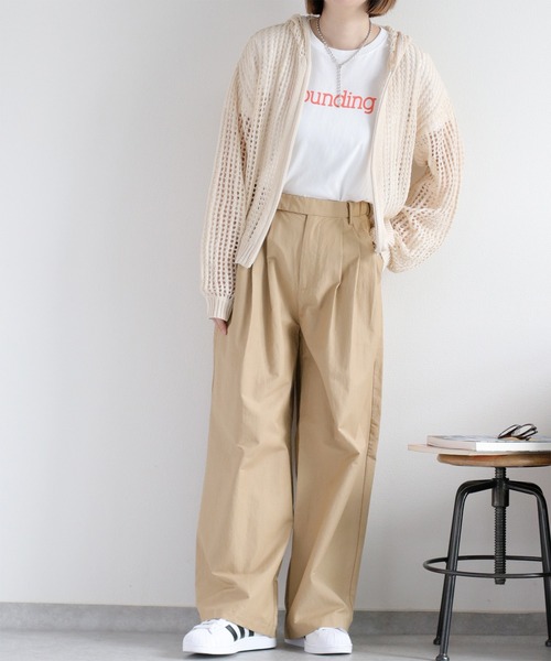 cepo（セポ）の「メッシュジップパーカー（パーカー・レディース・ブラック/オフホワイト/ブルー・M）」の6枚目の写真