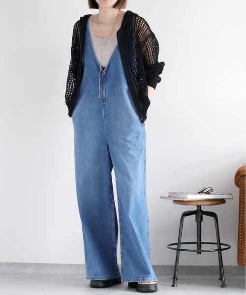 cepo（セポ）の「メッシュジップパーカー（パーカー・レディース・ブラック/オフホワイト/ブルー・M）」の18枚目の写真