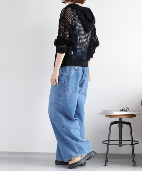 cepo（セポ）の「メッシュジップパーカー（パーカー・レディース・ブラック/オフホワイト/ブルー・M）」の19枚目の写真